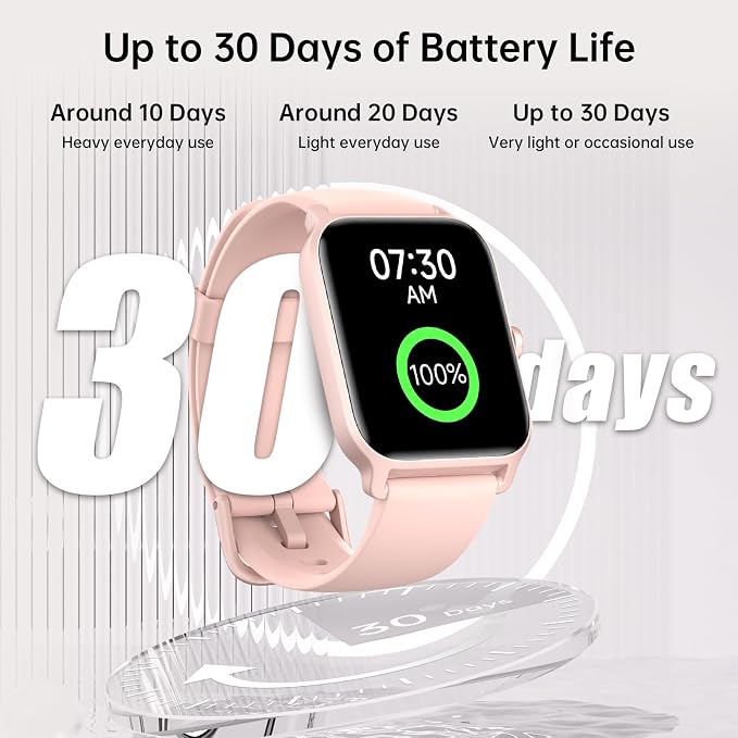 Tensky Smart Watch for Women/Men, 1.85'' HD Activity Smartwatch for iPhone/Android, 100+ Sport Modes Fitness Tracker (Answer/Make Call), Alexa Built-in, Sleep/Heart Rate/SpO2 Monitor/2ATM Waterproof