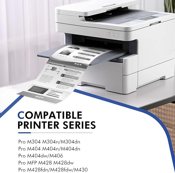 CF258X 58X Toner Cartridge Black High Yield 58A M428fdw M404n Compatible Replacement for HP 58X CF258X 58A CF258A Toner Cartridge for HP LaserJet Pro M404dn MFP M428fdn M428dw Printer Ink 2 Pack