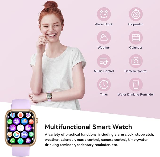 Smart Watch for Men Women(Answer/Make Call), 1.83" Fitness Watch with Heart Rate/Blood Pressure/Blood Oxygen, Pedometer, Sleep Tracker,120+ Sport Modes, IP68 Waterproof Fitness Tracker for Android iOS