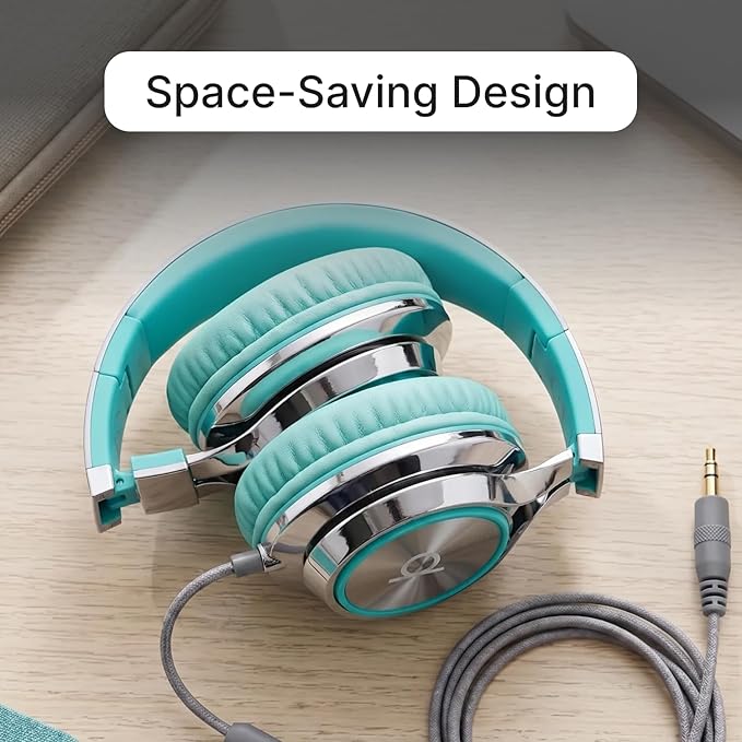 ARTIX CL750 Adults & Kids Headphones with Cord, Microphone & Volume Control - Wired Headphones with Mic, Plug In Teens Corded Head phones Wire for Laptop, Computer, Chromebook, iPad & Tablet 3.5mm Aux