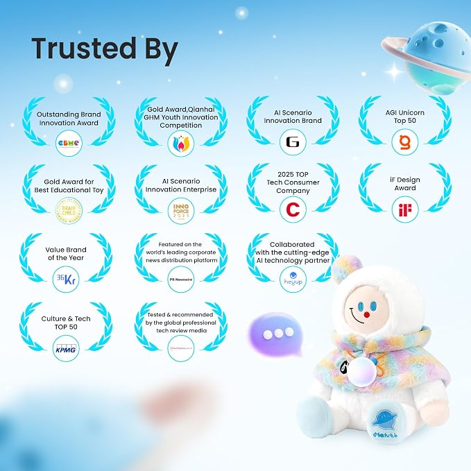 AI toys for kids, Interactive ai companion kids plush snowman, Designed specifically for kid's development, No screen educational toys, Smart ai stuffed animal for 3+Kids, 2026 emotional support gifts