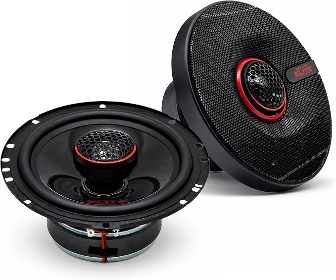 Warzone WZ-E652 6.5" Coaxial Car Speakers - 650W Max Power, 4 Ohm, Full Range Audio, PEI Dome Tweeter, Shallow Mount Design, OEM Fit - Perfect for Cars, Trucks, SUVs
