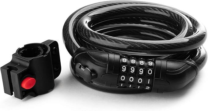 THICKEST Cut Resistant Heavy-Duty Bike Cable Lock – 15 Gauge, 6’ Long Steel Cable – Maximum Anti-Theft Security for Bicycles, Scooters, Gates & Outdoor Gear