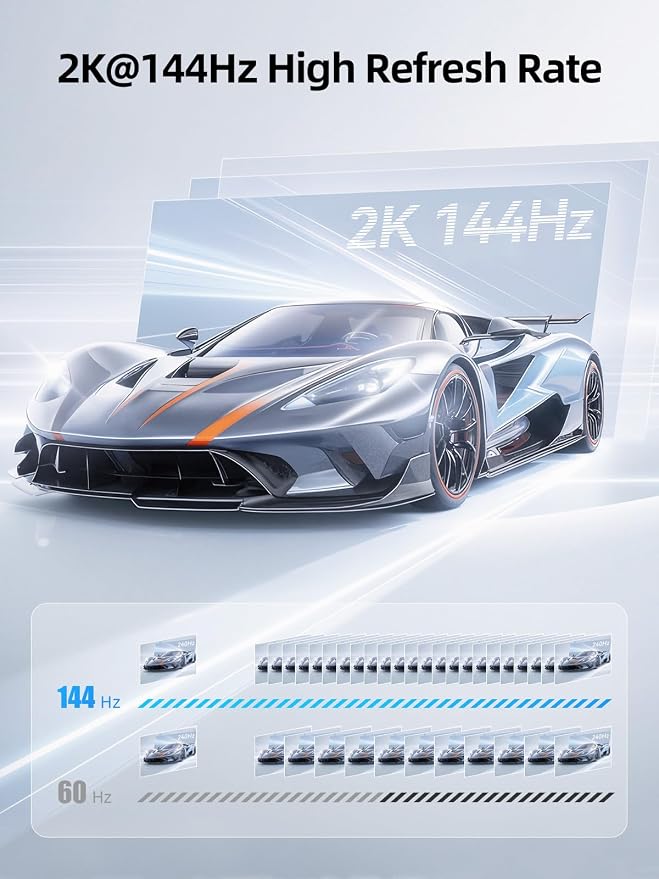 llano USB-C to Dual HDMI Adapter for Dual Monitors, HDMI Splitter with Dual 4K@60Hz Extended Display, 2K@144Hz@120Hz Support, 100W PD Charging, MST Hub for MacBook and Windows Laptop