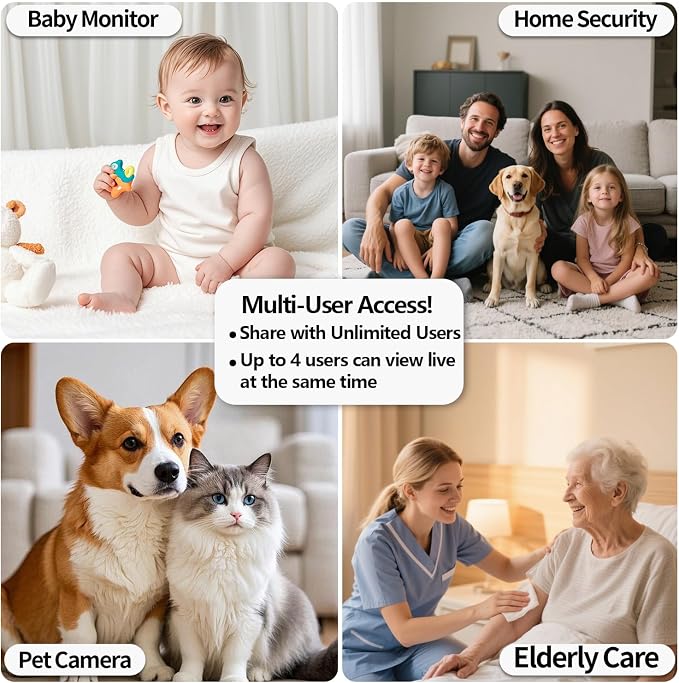 Mini Wireless Camera - 4K HD Nanny Cam - 2.4/5GHz WiFi - Small Indoor Security Camera with Motion Detection, Night Vision, Magnetic Base, APP Control, Cloud & Local Storage for Home, Office, Baby, Pet