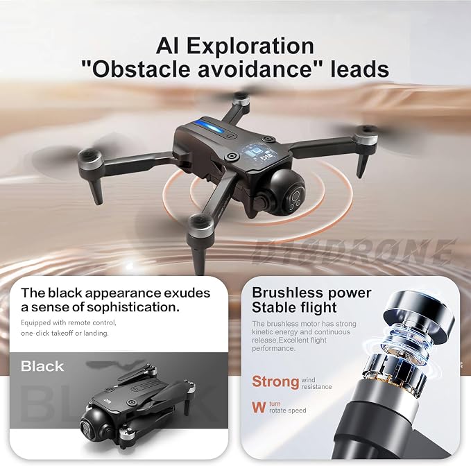 Drone with Dual 2K HD Camera for Adults&Beginner, WiFi FPV Drone,LCD Screen RC,Gesture Selfie&Waypoint Flight,150 Tilt Camera,One-Key Takeoff/Landing,45Min Flight,2 Batteries,Gift for Men