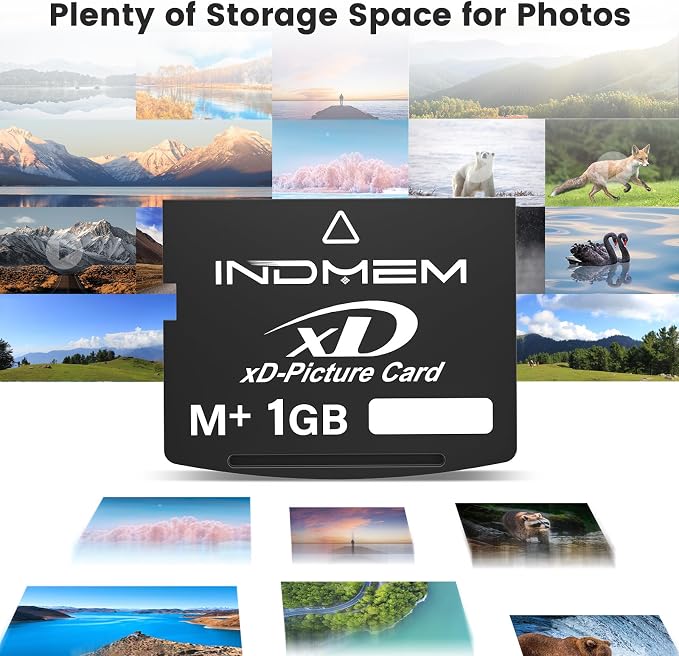 xD-Picture Card 1GB(Type M+) 1GB XD Flash Memory Cards for Olympus Fuji Fujifilm Old Digital Camera, Support Panorama Function, Create 3D Image and Digital Painting