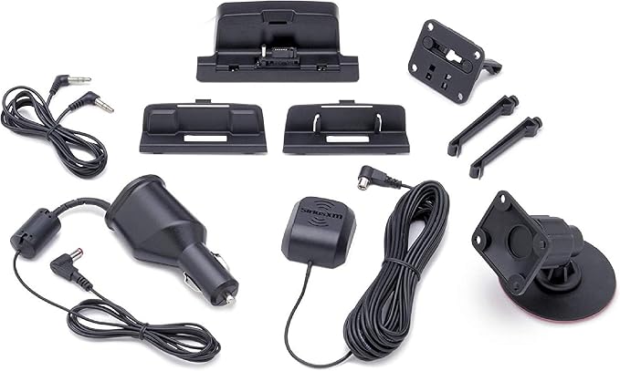 SiriusXM SXDV3 Satellite Radio Vehicle Mounting Kit with Dock and Charging Cable (Black)