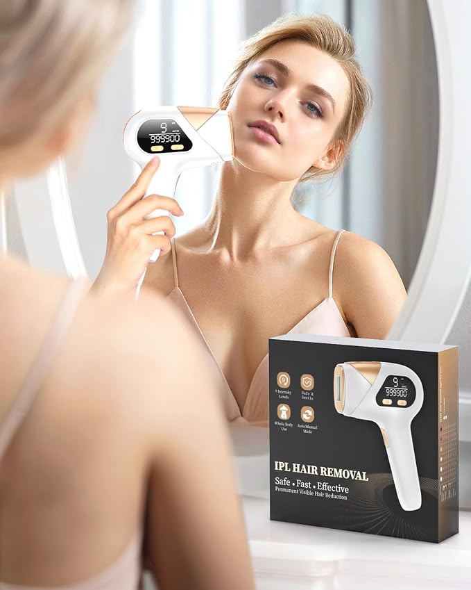 LYSMOSKI Laser Hair Removal for Women and Men, Safe at-Home Hair Removal Device, Hair Laser Removal with Long-Lasting in Hair Reduction for Armpits Back Legs Arms Face Bikini Line