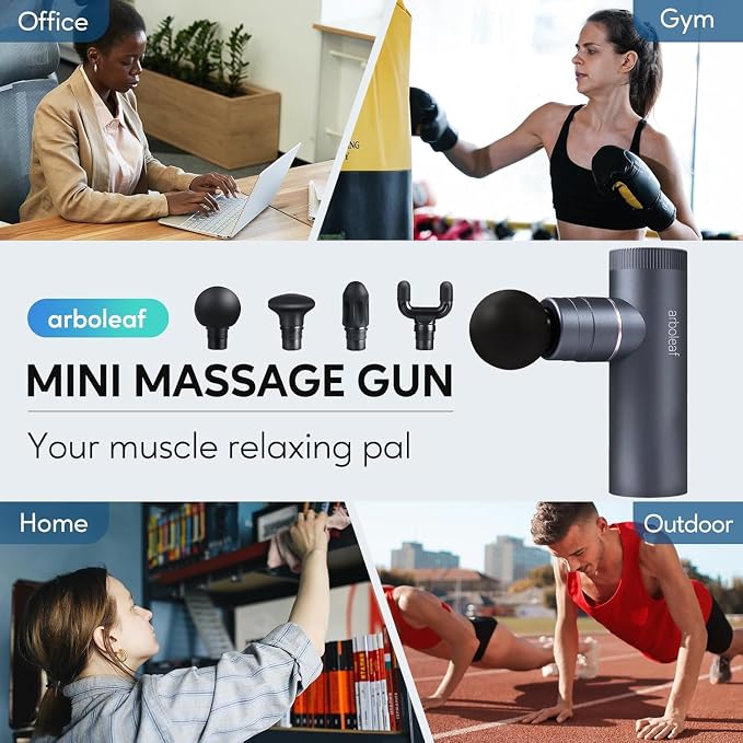arboleaf Thermacool Massage Gun Deep Tissue with Heat and Cold Head, Full-Metal Electric Portable Hand Held Massager Gun for Back, Body Sore Muscles, Pain Relief