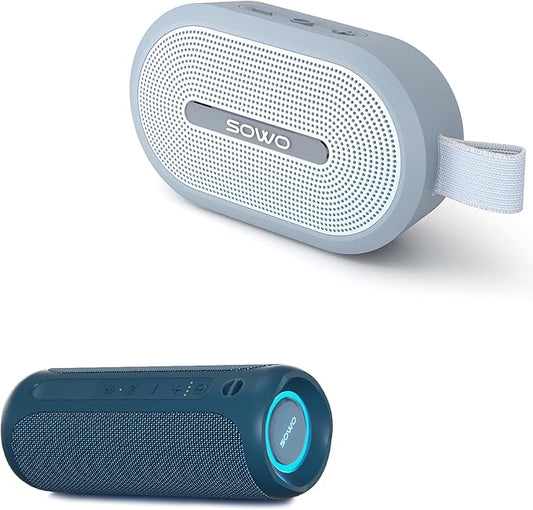 SOWO Wireless Bluetooth Speaker, Ultra Portable Magnetic Speaker, Coverless IP67 Waterproof Design, 24 H Playtime, Small Speaker with Pro Sound, for Indoors, Outdoors, Hiking and Golf Speaker