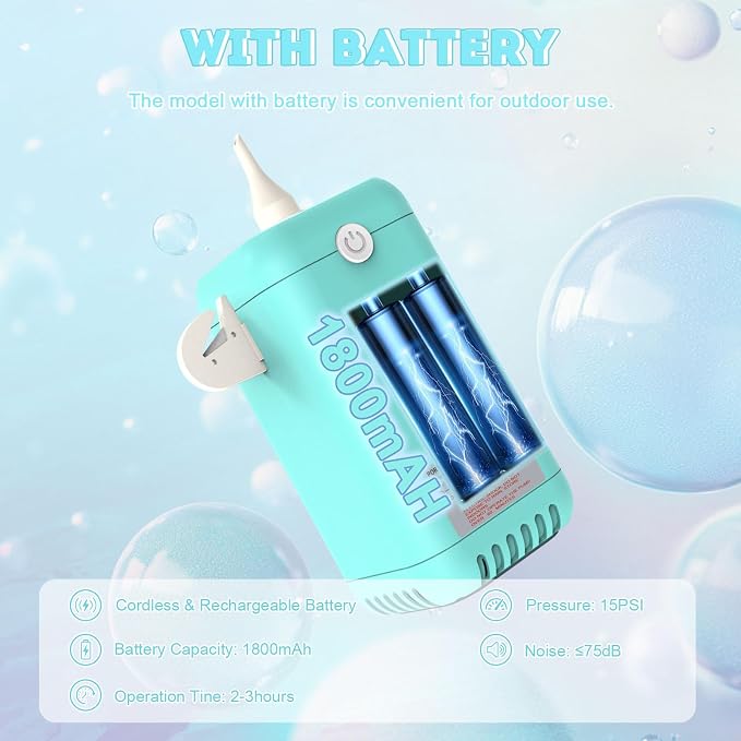 AXHJ Balloon Pump Electric Air Pumps, 2-in-1 Electric Air Balloon Pump，Balloon Inflator for 260q,Foil, Latex Balloons and Sport Balls