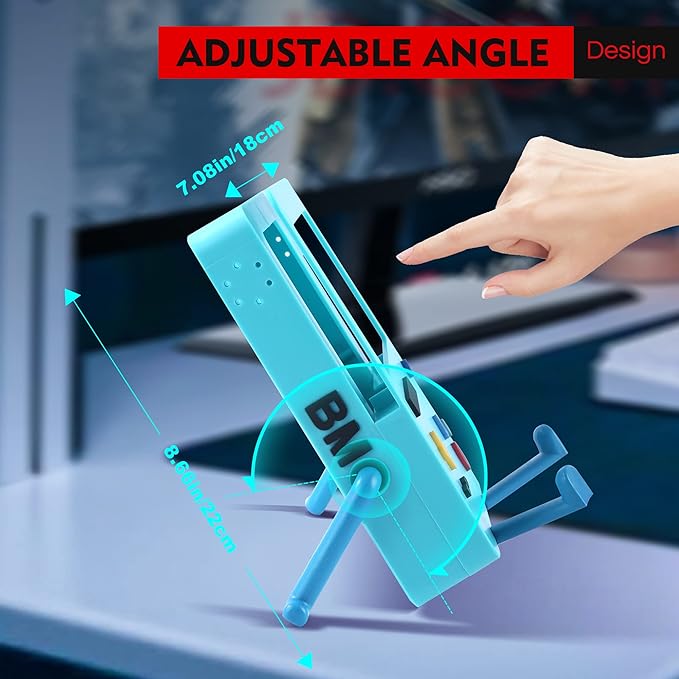GRAPMKTG Charging Stand with Smile Face for Nintendo Switch Accessories Portable Dock Compatible for Nintendo Switch OLED Cute Case Decor Gift Men Women Kids Pink [nintendo_switch]
