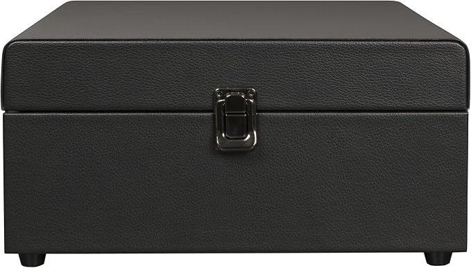 Crosley CR8017B-BK Voyager Vintage Portable Vinyl Record Player Turntable with Bluetooth in/Out and Built-in Speakers, Black