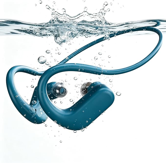 Waterproof Earbuds for Swimming, Swimming Headphones with 8GB MP3 Player | In-Ear Bone Conduction Earbuds , Swimming Headphones, IPX8 Swimming Earphones for Underwater, Headphones for Running Fitnes