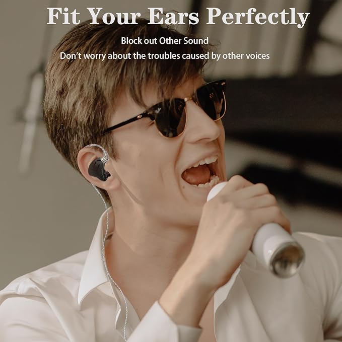 KZ Zax in Ear Headphones 7BA+1DD Hybrid 16 Drivers HiFi Noise Cancelling in Ear Monitor, Zin Alloy Shell Metal Wired Earphone with 3.5mm Jack Detachable 2 Pin 0.75mm Cable (No mic, Black)