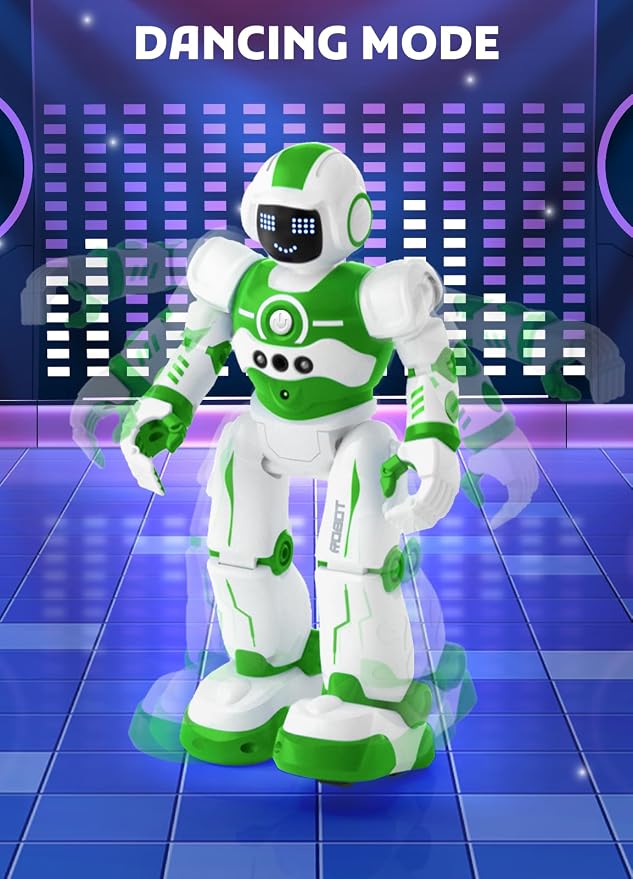 Robot Toys for Kids,Programmable Remote Control Smart Walking Dancing Robot Toy with Gesture & Sensing for Age 4 5 6 7 8 9 10 Year Old Boys Girls for Birthday Present,Green