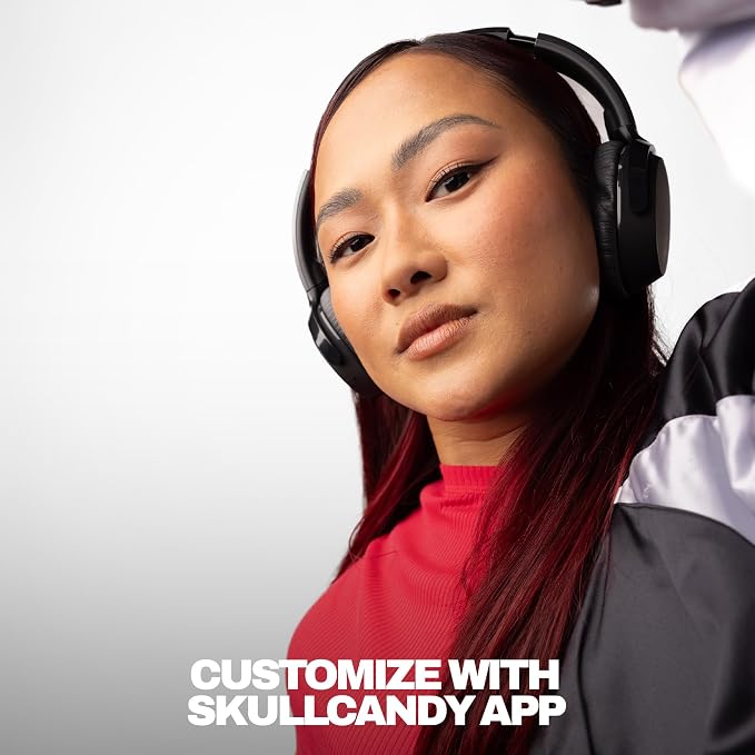 Skullcandy Riff Wireless 2 On-Ear Bluetooth Headphones, Up to 34 Hrs Battery, Foldable Lightweight Design, Convenient for Travel with Included 3.5mm AUX Cable, Microphone for iPhone Android - Black