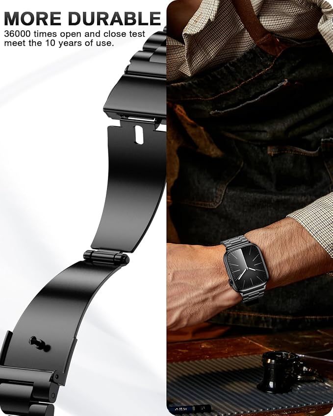EPULY Metal Band Compatible with Apple Watch Bands for Men 49mm 46mm 45mm 44mm 42mm, Business Stainless Steel Strap for iWatch Series 11 10 9 8 7 6 5 4 3 2 1, SE3 2 1, Ultra3 2 1, No Tools Required