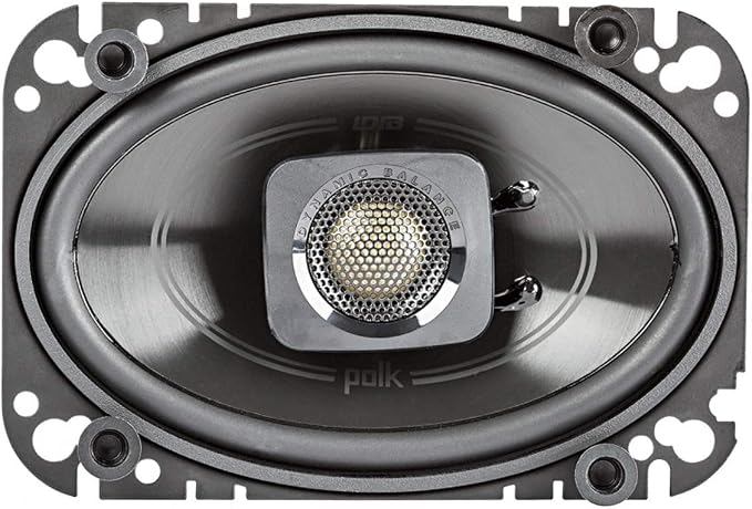 Polk Audio DB462 DB+ Series 4" x 6" Coaxial Speaker for Car & Marine, 2-Way Boat & Car Audio Speakers, 50-22kHz Frequency Response, Polypropylene Woofer Cone & 3/4" Silk Dome Tweeter, Easy Install