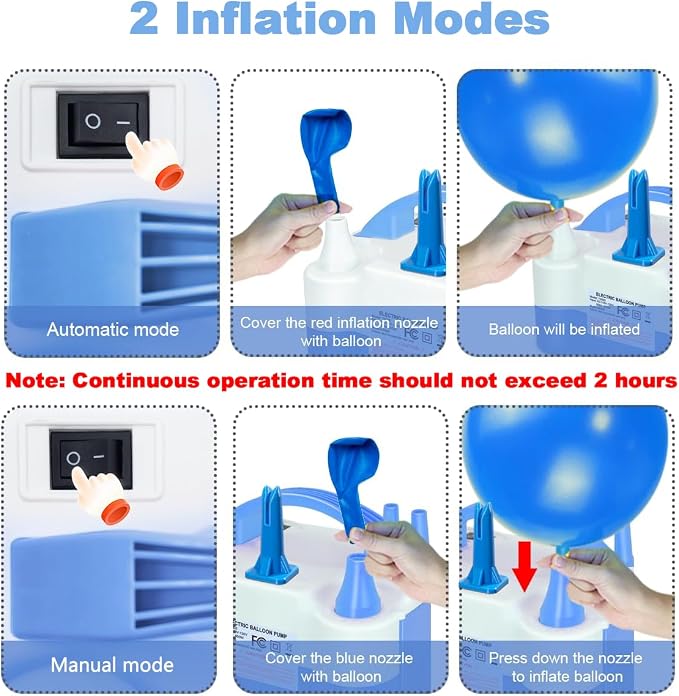 Electric Balloon Pump, Pump Electric, New Fast Balloon Tying Tool,Suitable for Party Decoration, Birthday Celebrations, Wedding Events