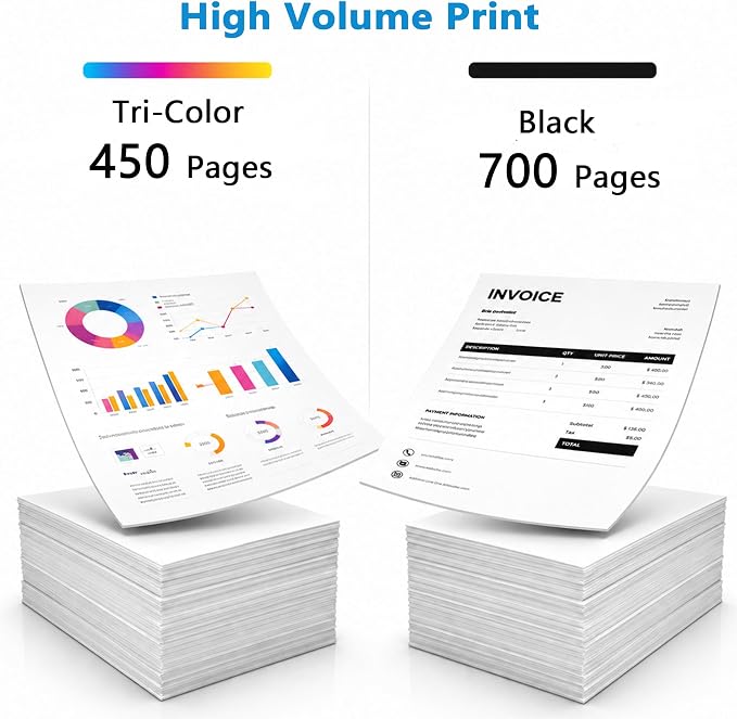 67XL Ink Cartridge Combo Pack Compatible for HP Ink 67 XL Fit for Deskjet 2855e 2800e 2852e 2827e 4227e 4255e 1255 Envy 6055e 6075 6432e 6455e 6458e 6475e Pro 6455 2-Pack Black Color with V10.1.1 Chip