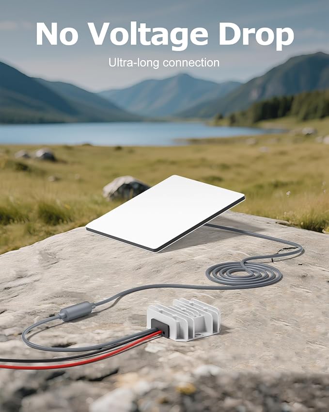 Starlink Mini 12V Adapter DC Step Up Converter 12V to 30V 3.5A Smart Boost Starlink Mini Power Supply Cable Battery Pack for RV Accessories 9-28V Input with Waterproof DC Port No Voltage Drop