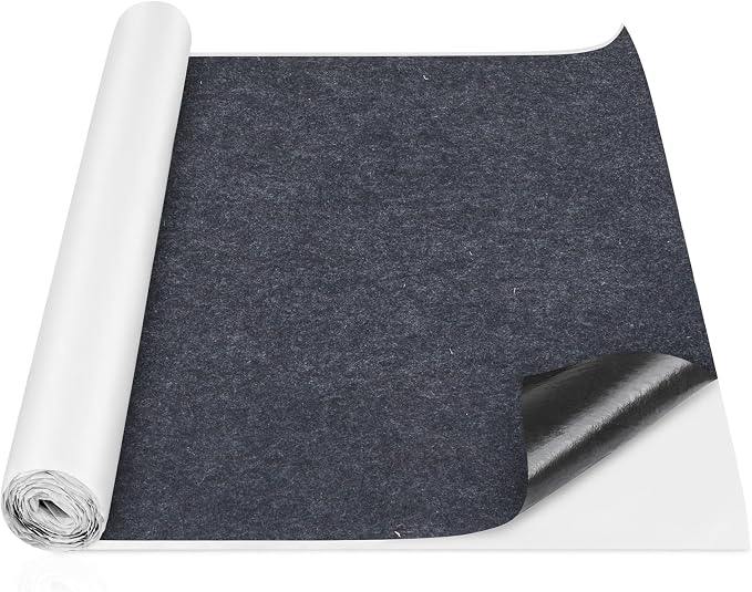 Nuanchu 51.6 sq ft 47.2 x 157.5 in Gray Underfelt Carpet with Adhesive Back for Speaker Sub Box, Underfelt Carpet for RV, Boat, Marine, Auto, Truck, Car Trunk, Door Liner, Desk