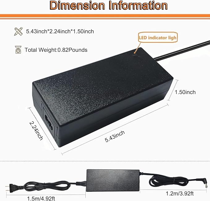 19V Replacement Charger for Inogen One G1-G5 Oxygen Concentrator, Compatible BA-106 BA-207 BA-301 BA-401 Series Power Adapter