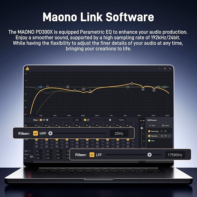 MAONO Podcast Equipment Bundle-XLR USB Podcast Recording Mic kit(PD300XT+E2 Gen2+XLR-180)