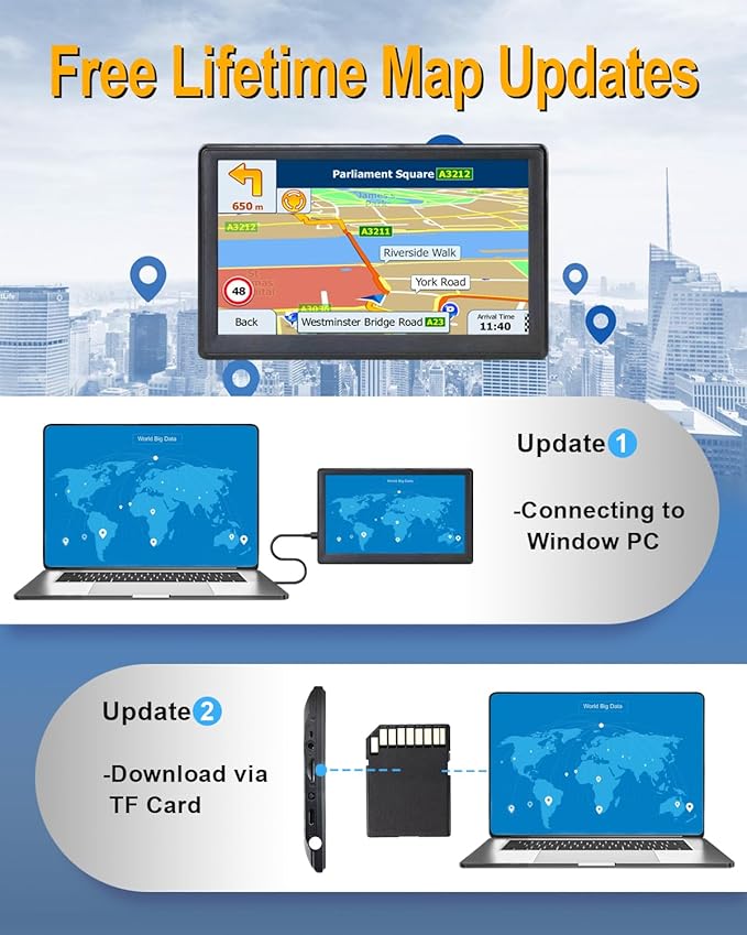OHREX N900 Truck GPS Commercial Drivers 2026, Trucker GPS for Semi Truck, 9 inch GPS Navigator for Car, Lifetime Free Maps Updates, Custom Truck Routing