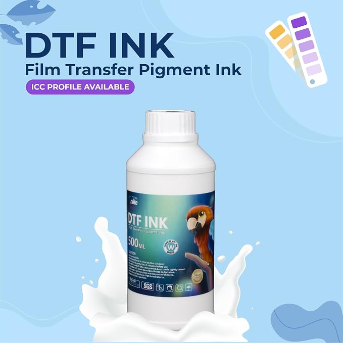 Enlite Premium DTF White Ink for DTF Heat Transfer Film Printing, Used for Printhead L1800 L805 R1390 4720 I3200 XP600 DX7 DX5 5113, Great Fluency, Whiteness and Covering Rate, 16.9oz