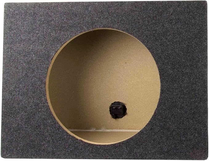 QPower Pack of 2 Single 10-Inch Sealed Subwoofer Boxes, 0.9 Cubic Feet of Airspace Per Box, Solid 5/8-Inch MDF Construction