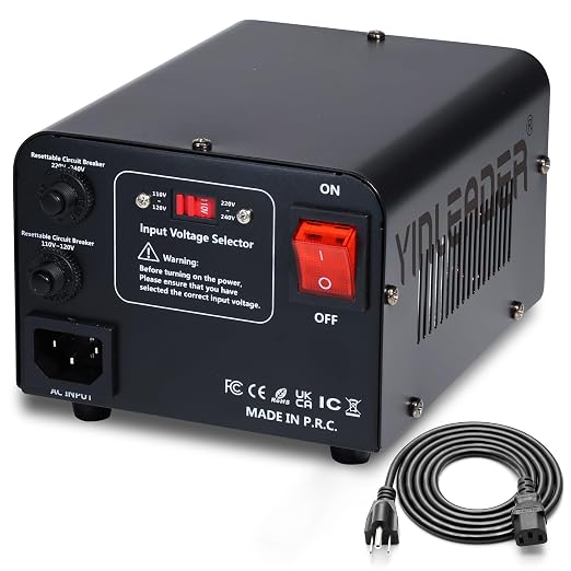 Yinleader 800W Voltage Converter Step Up 110V-120V to 220V-240V & Step Down 220V-240V to 110V-120V Power Transformer w/US Power Cord,Circuit Breaker Protection (VTUS-800)