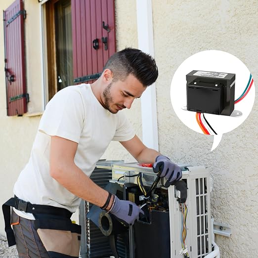 Control Transformer 24V 40VA, Multi-Tap 120/208/240V to 24VAC Industrial Power Transformer with Foot Mount for HVAC Furnace, Relays, and Gas Valves (24V 40VA)