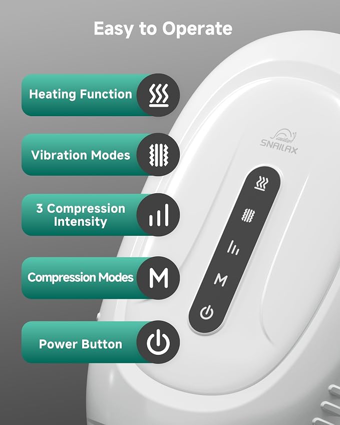 Snailax Gifts for Father, Dad 2026 Cordless Hand Massager with Heat Compression & Vibration, Hand Finger Wrist Full Coverage, Electric Hand Arthritis Massage Tool, Large Space Big Size