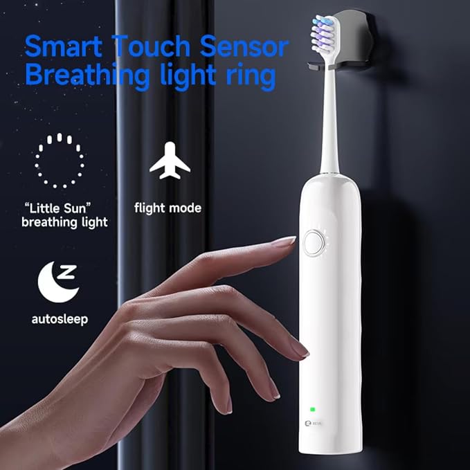 X1 Sonic Electric Toothbrush for Adults - Sweeping & Vibrating, Rechargeable, 4 Brush Heads, 5 Cleaning Modes, 60-Day Battery Life & IPX7 Waterproof Design (Silver)