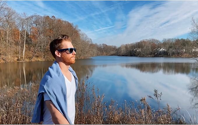 OhO sunshine Bluetooth Audio Sunglasses, Lightweight Open Ear Sport Glasses, 10H Playtime,Water Resistant with Voice Control