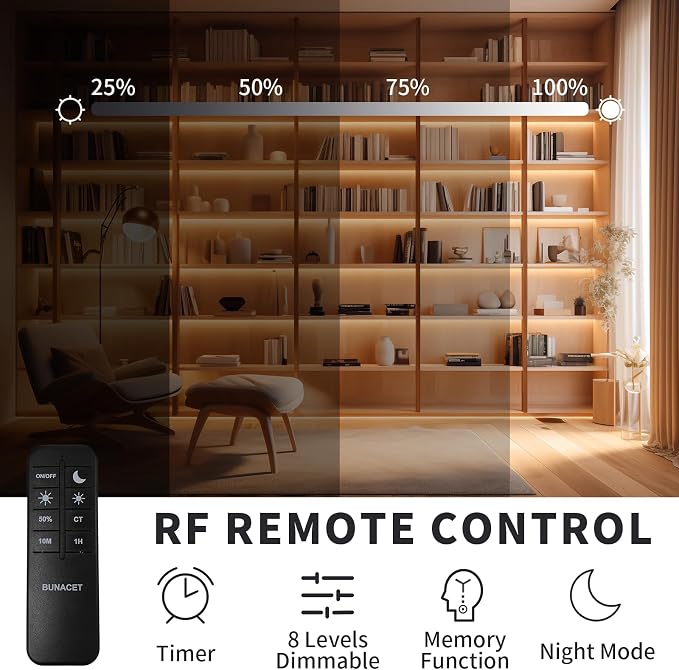 COB LED Strip Lights 2880LEDs, Bright COB LED Lights 20ft LED 3000K Warm White Dimmable with RF Remote Under Cabinet Lighting for Bedroom Counter Kitchen