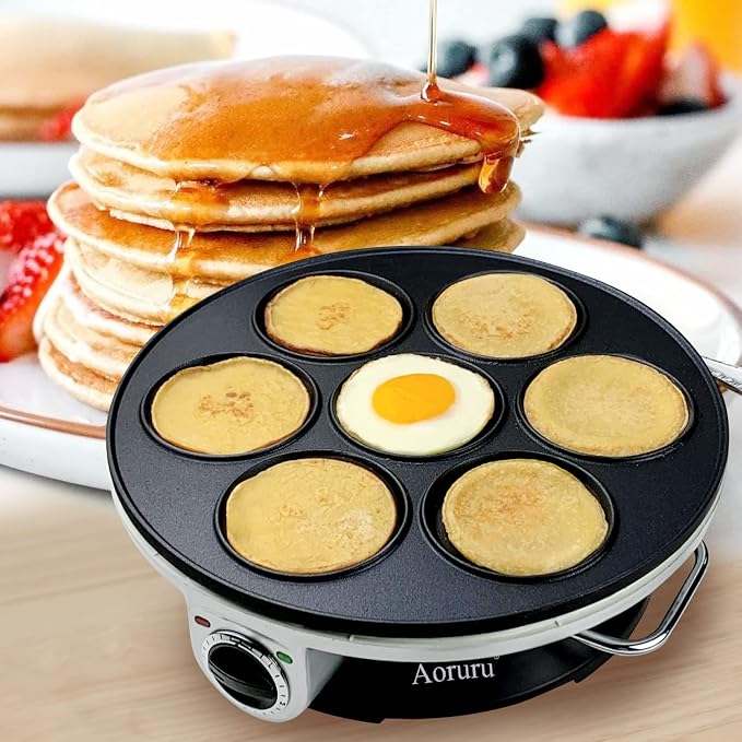 Electric Pancake Maker for Kids Mini Crepe Maker Nonstick Fried Eggs Pan