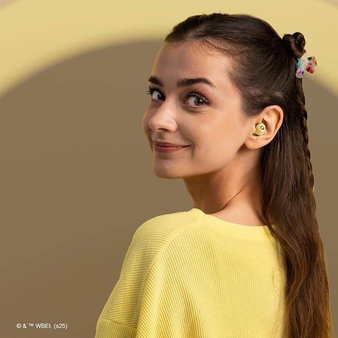 iJoy Harry Potter Hufflepuff Wireless Bluetooth Earbuds with Charging Case, Built-in Mic, 30 Hr Playtime, Officially Licensed | Harry Potter Gifts for Women, Men, Teens, Kids & All Fans of Hufflepuff