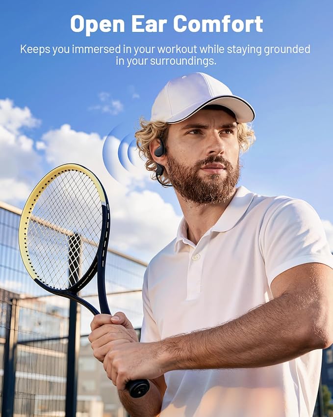 PSIER Bone Conduction Swimming Headphones with Dual Driver, IPX8 Waterproof Air Conduction Open Ear Buds MP3 Mode 32GB Memory 8H Playtime Bluetooth 6.0 Earbuds Deep Bass for Sports