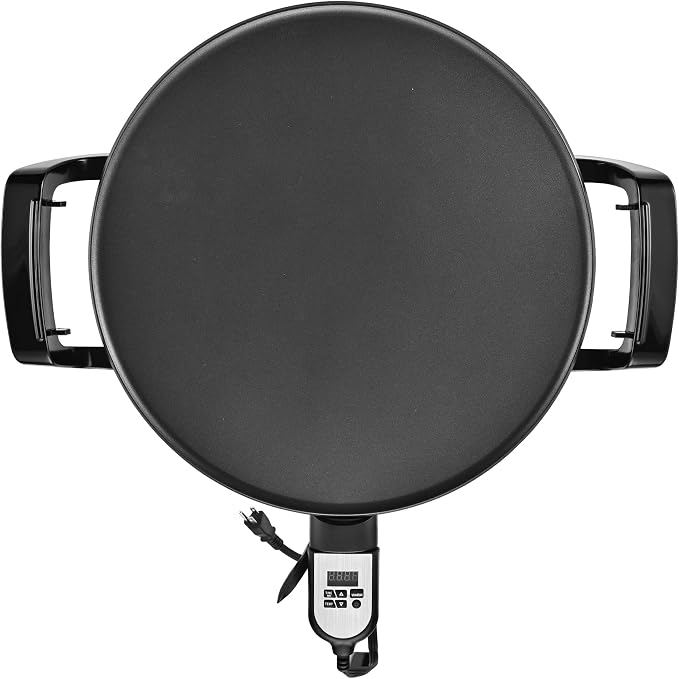18.5" Electric Griddle for Teff Pancakes, Injera, Anjero, Crepe, Lefse, Mogogo & Mitad - Adjustable Digital Heat Control, Even Heat Distribution, Non-Stick Surface
