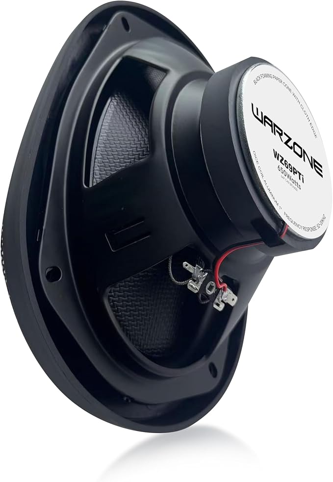 Warzone 2X WZ69PTi 6x9-Inch Super Coaxial Speaker Pair, 4 Ohm, 650W Max, 200W RMS, 92dB Sensitivity, Ferrite Woofer & PEI Dome Tweeter for Pro Car Audio