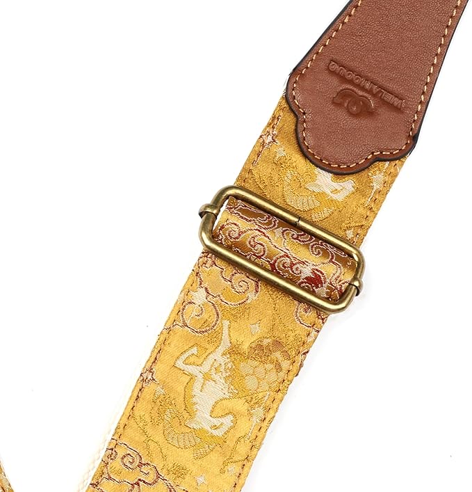 Guitar Strap, embroidery Jacquard Adjustable Guitar Straps for Acoustic/Bass/Electric Guitar, Includes Guitar Pick, Strap Button and Strap Lock, Constellation Gift (Capricorn)