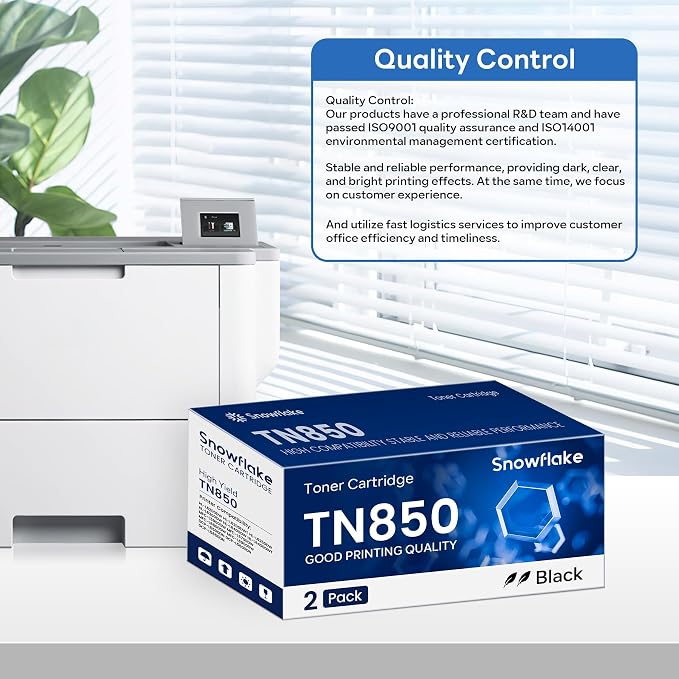 TN-850 TN850 Toner 2 Pack Compatible TN850 High Yield Black Toner Cartridge Replacement for Brother TN-850 MFC-L5850DW MFC-L5700DW MFC-L5900DW MFC-L6900DW MFC-L6800DW Toner.