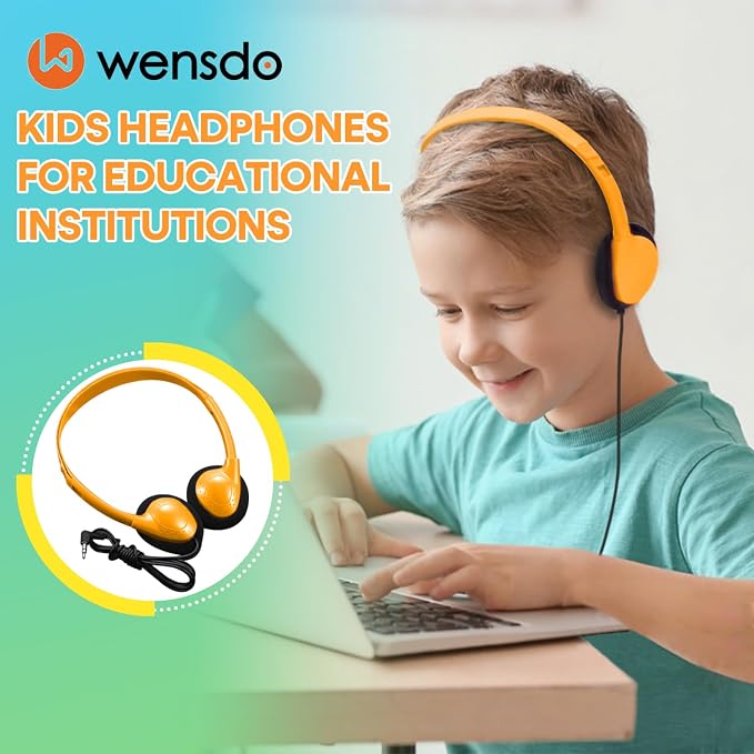 100 Pack Bulk Headphones for Classroom School Kids, Wholesale Class Set Durable Headset for Student Boys Girls Adults, Wired Earphones with 3.5mm Jack for Computer Chromebook (HY857,100 Mixed)