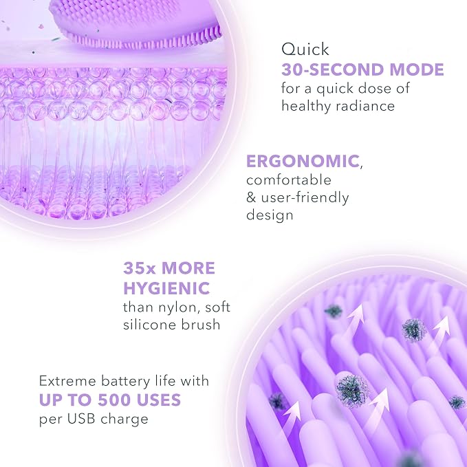 FOREO LUNA 4 mini Face Cleansing Brush & Massager - Premium Face Care -Enhances Absorption - Simple Skin Care Tools - For All Skin Types- Lavender