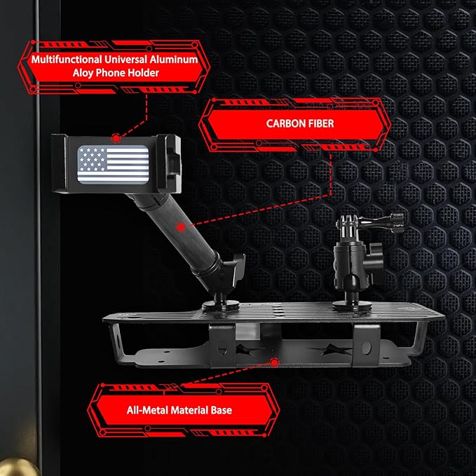 WXRYLYN 2024 Tundra Metal Dash Platform Phone Holder for 2022-2025 2026 Tundra & Sequoia