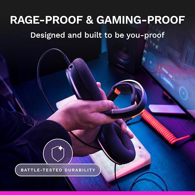 GLORIOUS GHS Eternal RGB - Stereo RGB Gaming Headset for PC, PS5, PS4, Switch - Custom Tuned Angled Drivers, Adjustable Crystal Clear Detachable Mic, USB-C - Durable, All Day/Night Comfort - Black